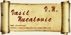 Vasil Mučalović vizit kartica